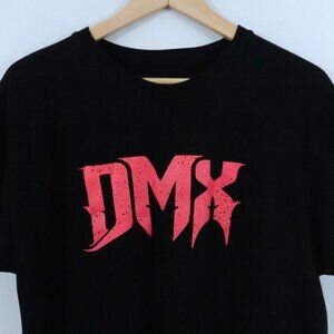 DMX Rap Tee Black Red Logo Hip Hop Graphic T-Shirt Size Large